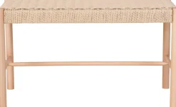 Sitzbank aus geflochtenem Pappelholz 35x80x45 cm