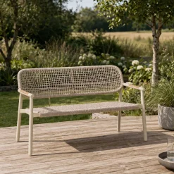 2-Sitzer Gartenbank Midleton Gescova - Aluminium sand - 143x69x80cm
