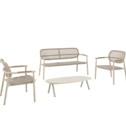 2-Sitzer Gartenbank Midleton Gescova - Aluminium sand - 143x69x80cm