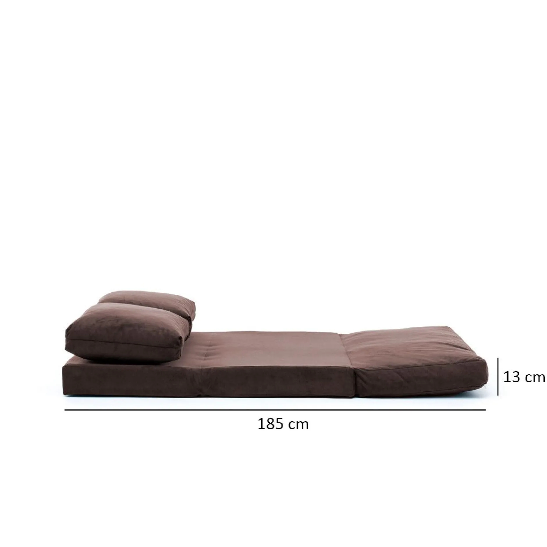 2-Sitzer Sofa-Bett | Komfort und Stil mit Metallrahmen | Braun