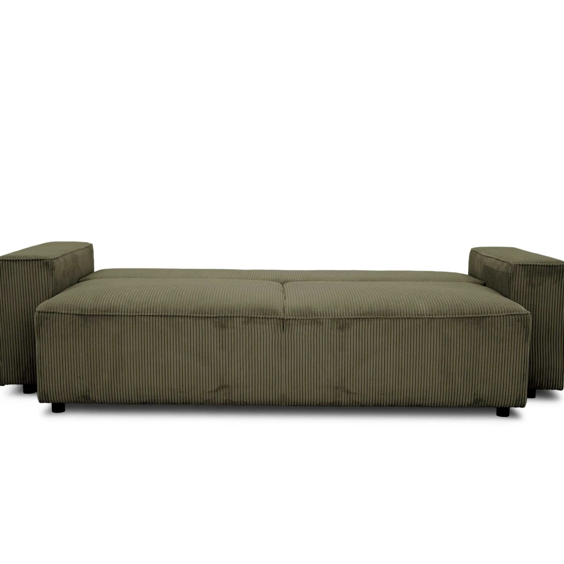 3-Sitzer Sofa Josh - 239x86x85cm - mit Stauraum - khaki Rippensamt