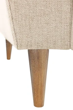 2-Sitzer Sofa Lino - 145x78x92cm - beige Stoff