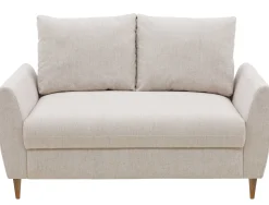2-Sitzer Sofa Lino - 145x78x92cm - beige Stoff