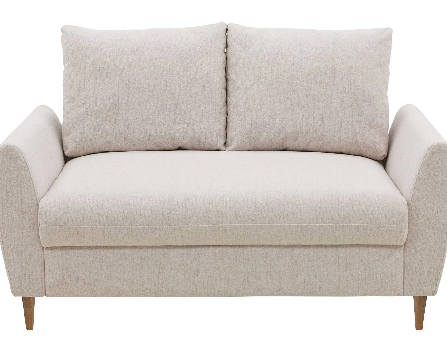 2-Sitzer Sofa Lino - 145x78x92cm - beige Stoff