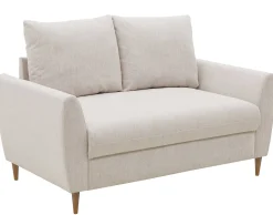 2-Sitzer Sofa Lino - 145x78x92cm - beige Stoff