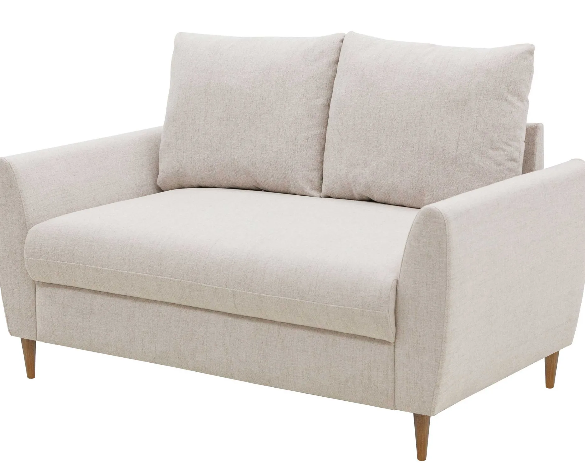 2-Sitzer Sofa Lino - 145x78x92cm - beige Stoff