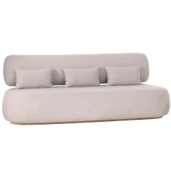 3-Sitzer-Sofa Ruby Gescova - Teakholz & Polyester - 215x95x80cm - Beige