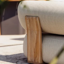 3-Sitzer-Sofa Ruby Gescova - Teakholz & Polyester - 215x95x80cm - Beige