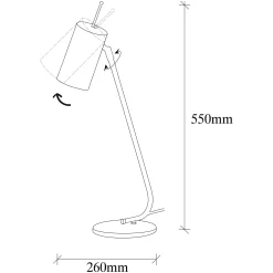 Sivani Tischlampe | IRON BODY | Schwarz, Gold