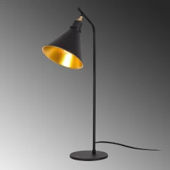 Sivani Tischlampe | METALLGEHÄUSE | Schwarz, Gold
