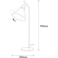 Sivani Tischlampe | METALLGEHÄUSE | Schwarz, Gold