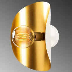 Sivani Wandleuchte | EISENKÖRPER | Weiß, Gold