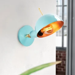 Sivani Wandleuchte | METALLGEHÄUSE | Türkis, Kupfer