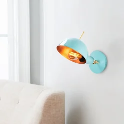 Sivani Wandleuchte | METALLGEHÄUSE | Türkis, Kupfer