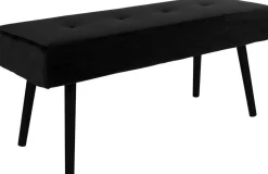 Skiby Bank aus schwarzem Samt - 100x35x44 cm