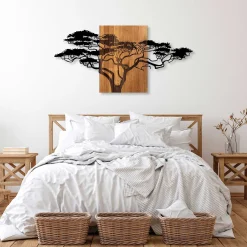 Skyler Dekoratives Wandaccessoire aus Holz | Holz & Metall | 144 x 3 x 70 cm