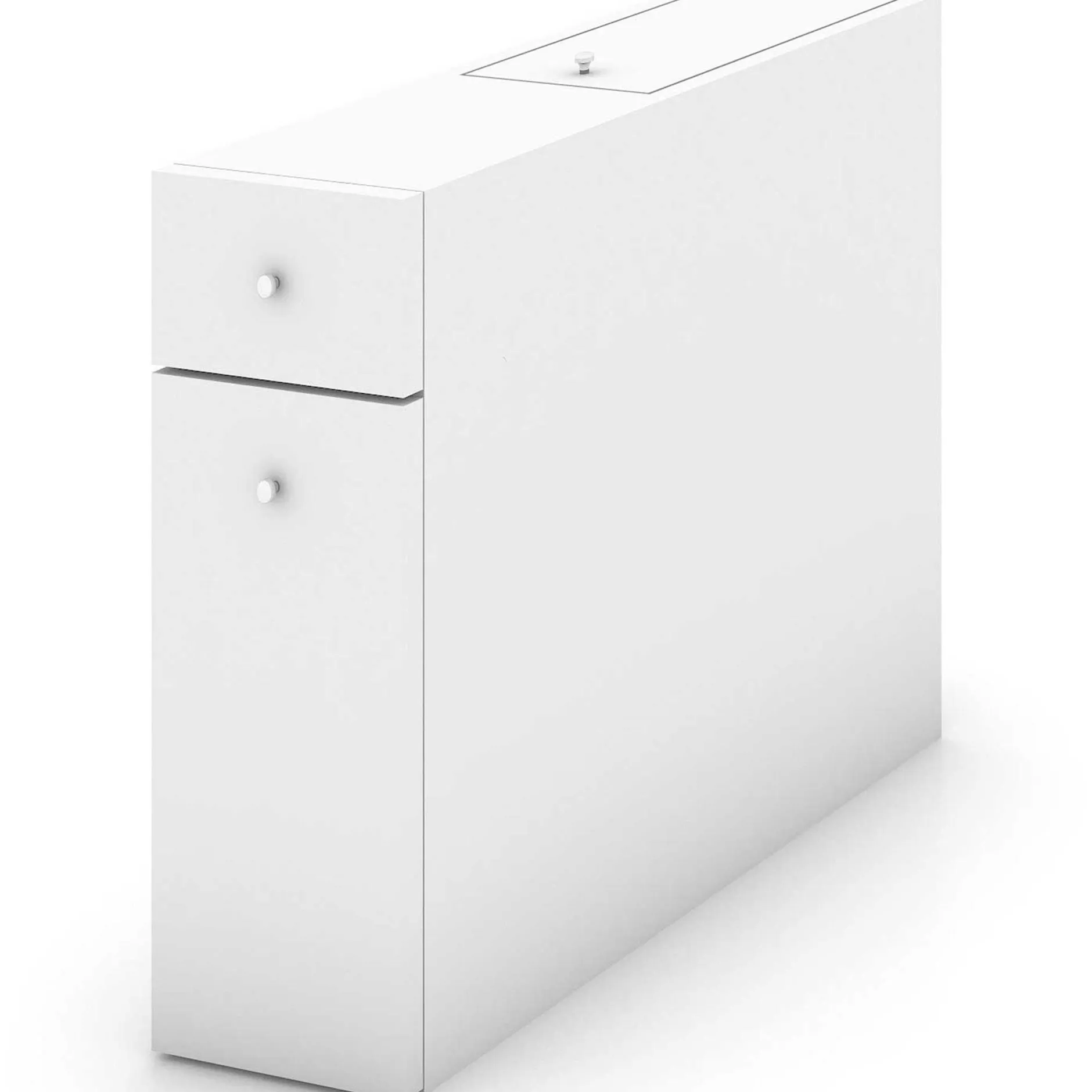 Smart Badezimmerschrank | 100 % MELAMIN | Weiß