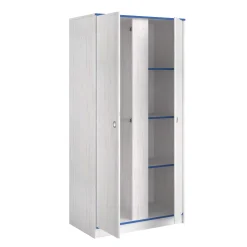 Smoozy Kinderzimmer-Set | Hochbett und Kleiderschrank | Weiß