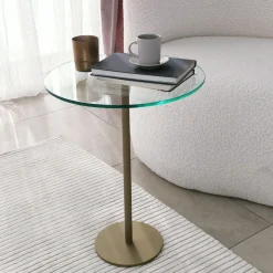 Social Couchtisch | GEHÄRTETES GLAS | Gold