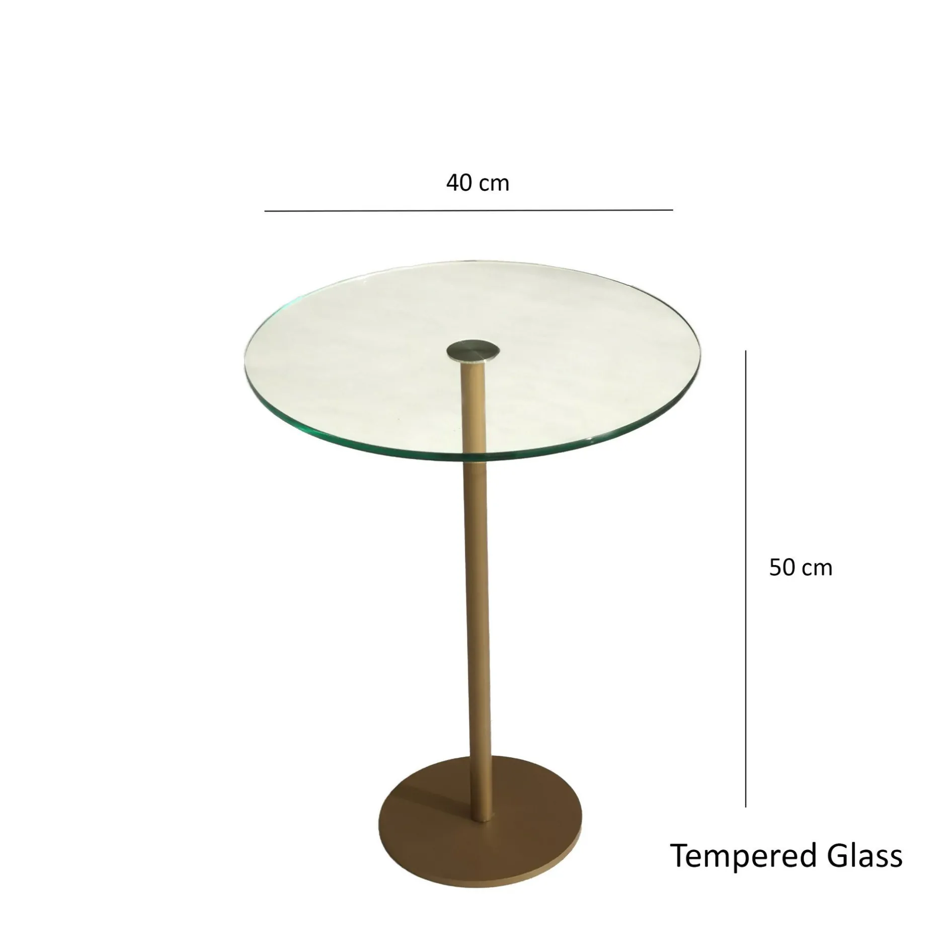 Social Couchtisch | GEHÄRTETES GLAS | Gold