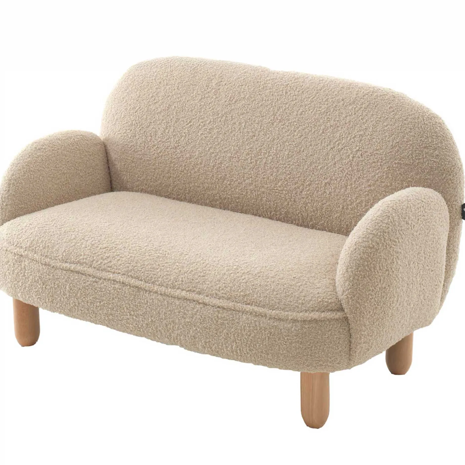 Sofagarnitur für Kinder Rocky - beige Bouclé-Stoff
