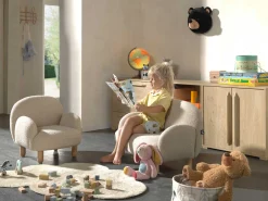 Sofagarnitur für Kinder Rocky - beige Bouclé-Stoff