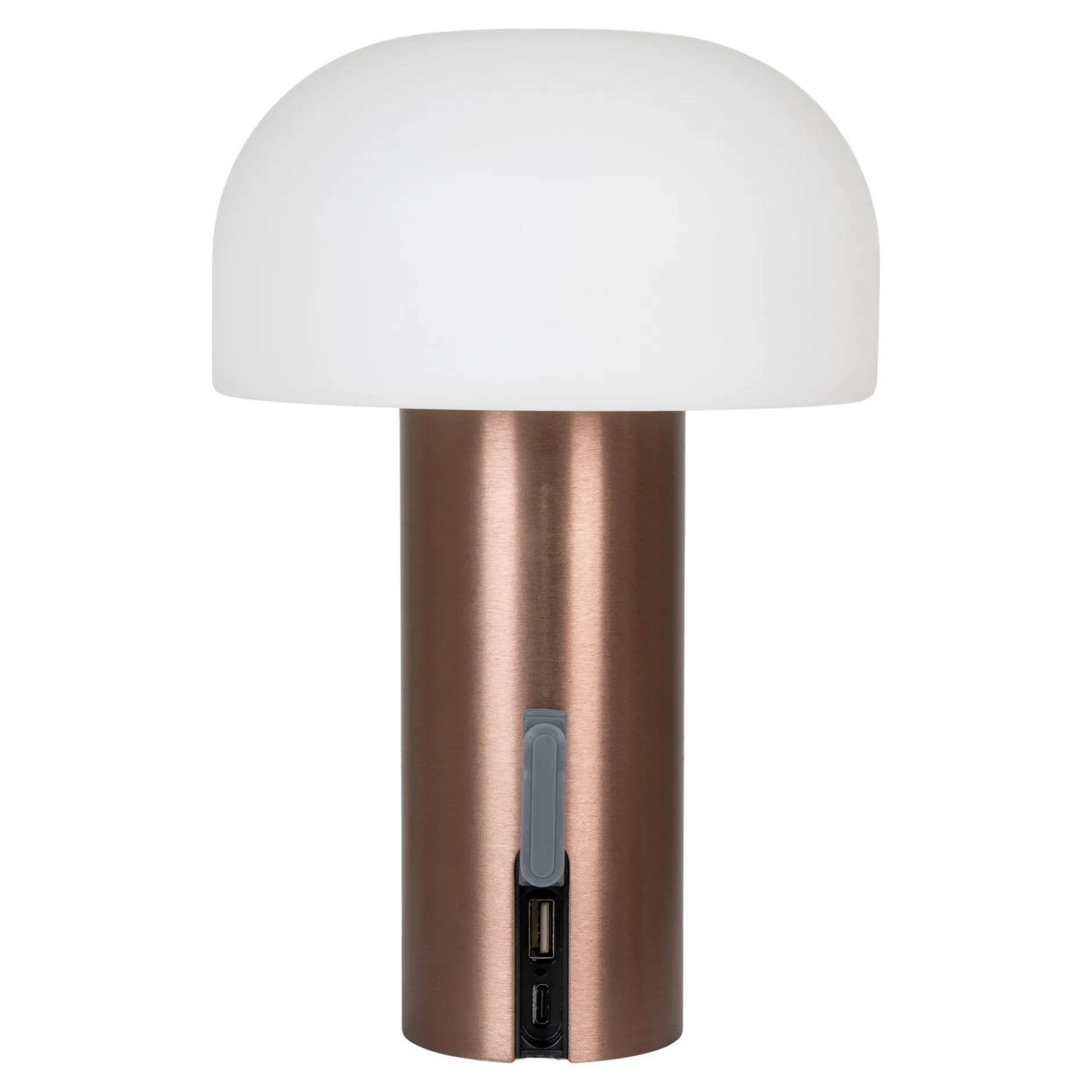 Soham LED Lampe - Weiß/Kupfer | Wiederaufladbar