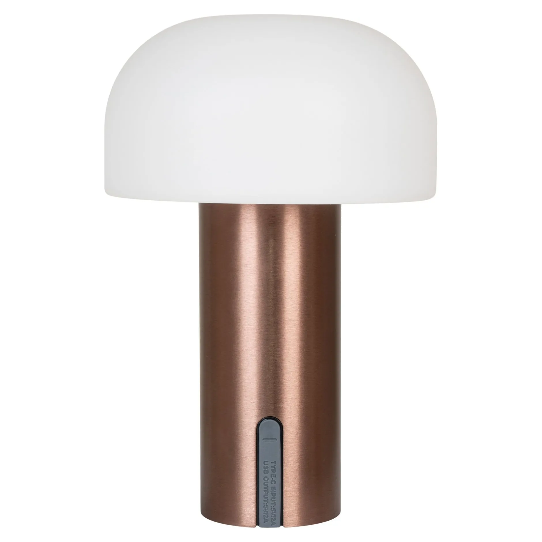 Soham LED Lampe - Weiß/Kupfer | Wiederaufladbar