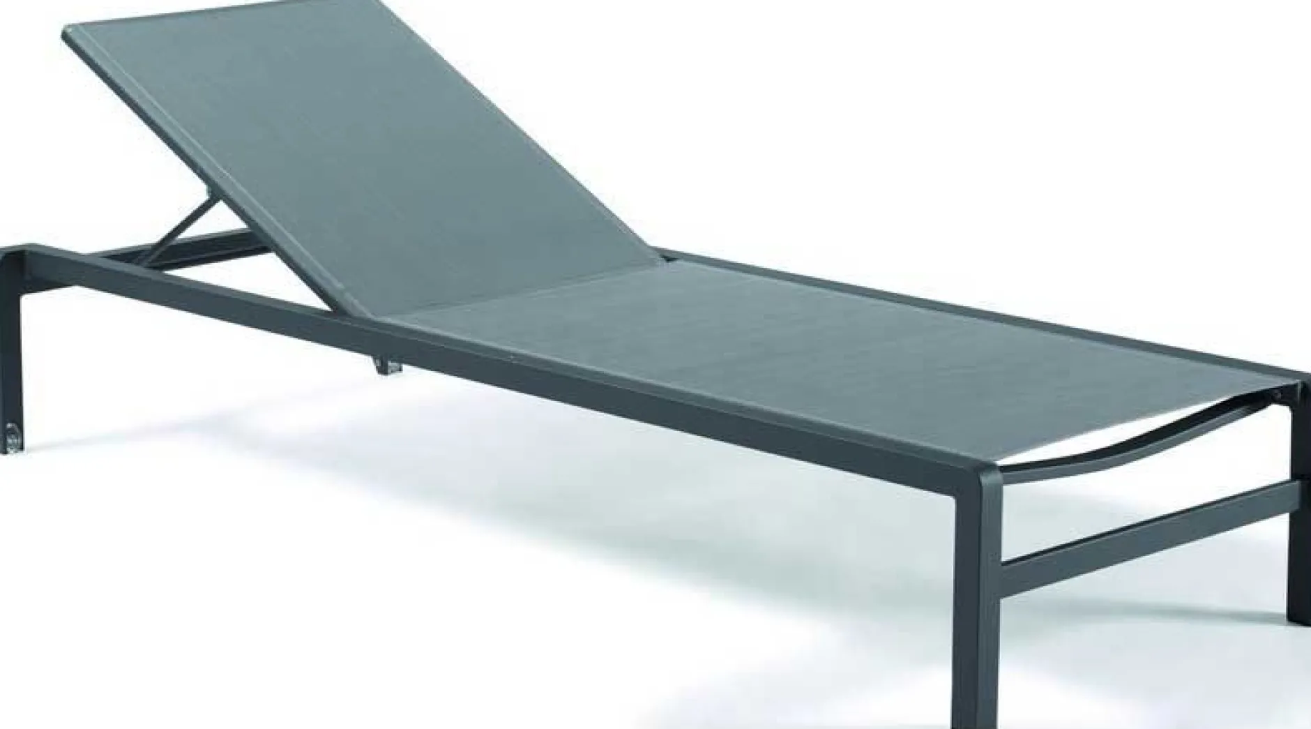 Sonnenliege Gabana Aluminium Anthrazit mit Textilene in Silbergrau