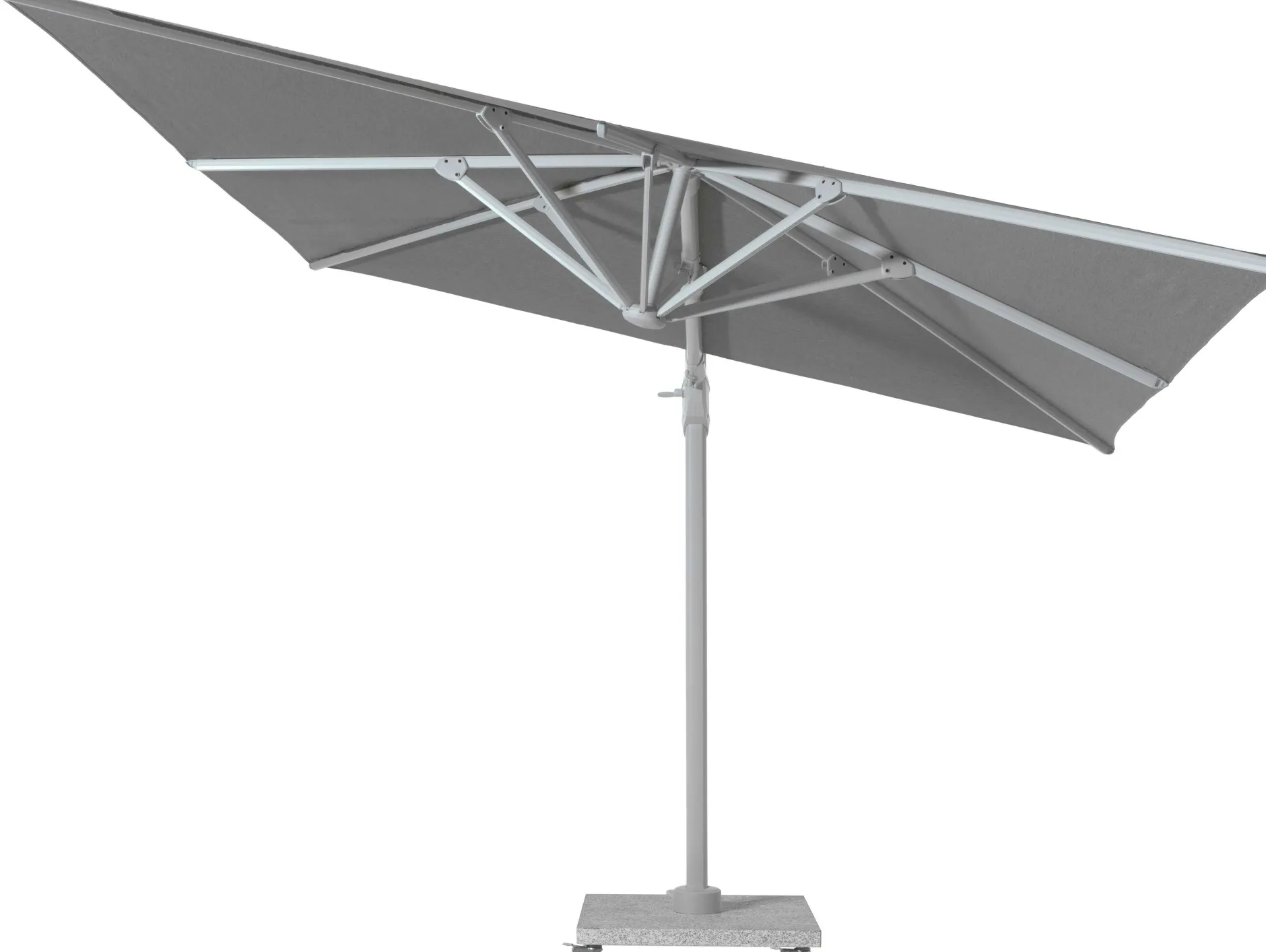 Sonnenschirm Bryce 300x300cm Gescova - Aluminium, weiß/grau