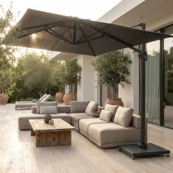 Sonnenschirm Bryce 300x300cm schwarz Aluminium Gestell