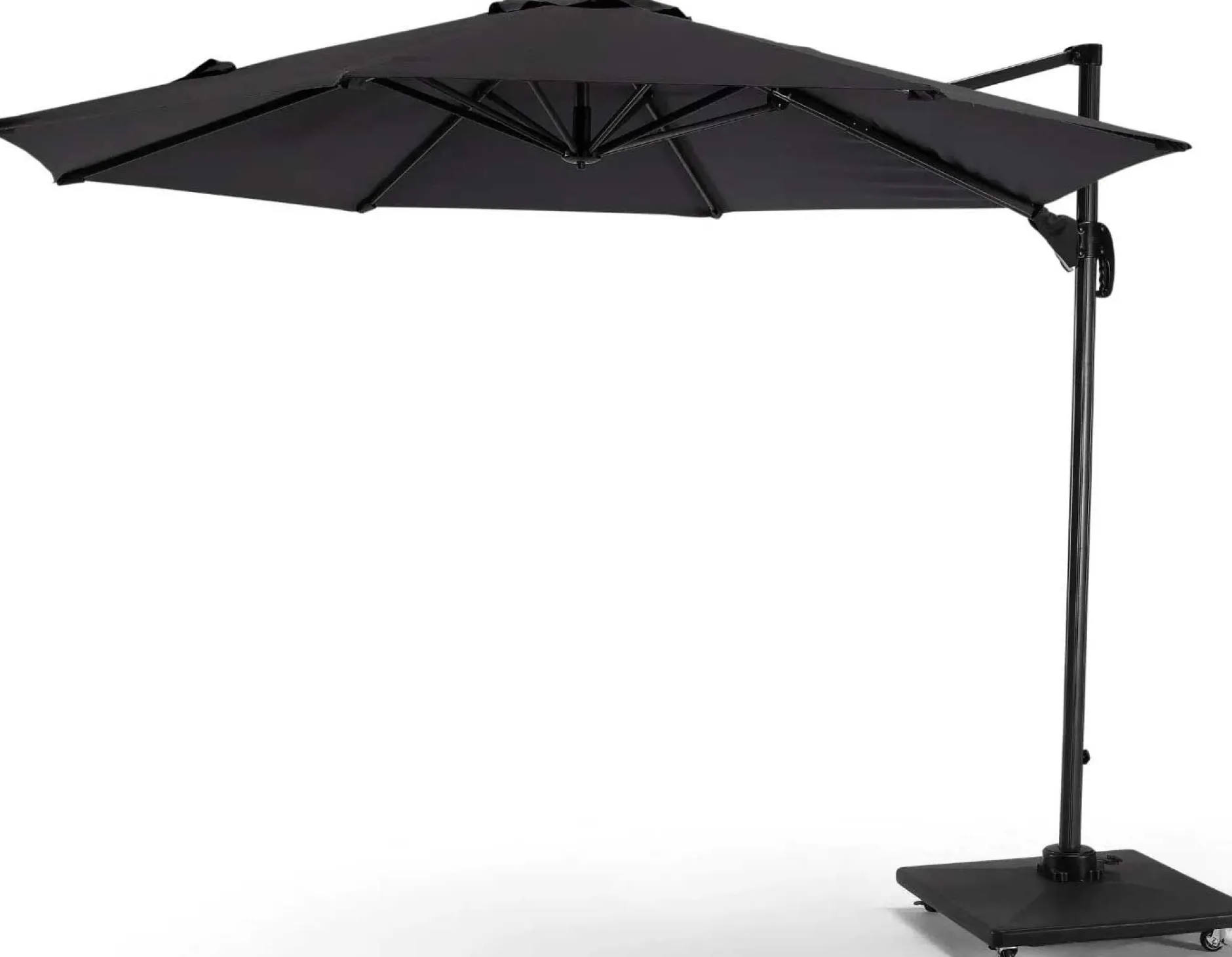 Sonnenschirm Houston Gescova - Aluminium Anthrazit - 300x300 cm - Spuncrylic Grau