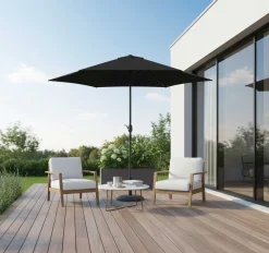 Sonnenschirm Norman Aluminium schwarz Ø350cm