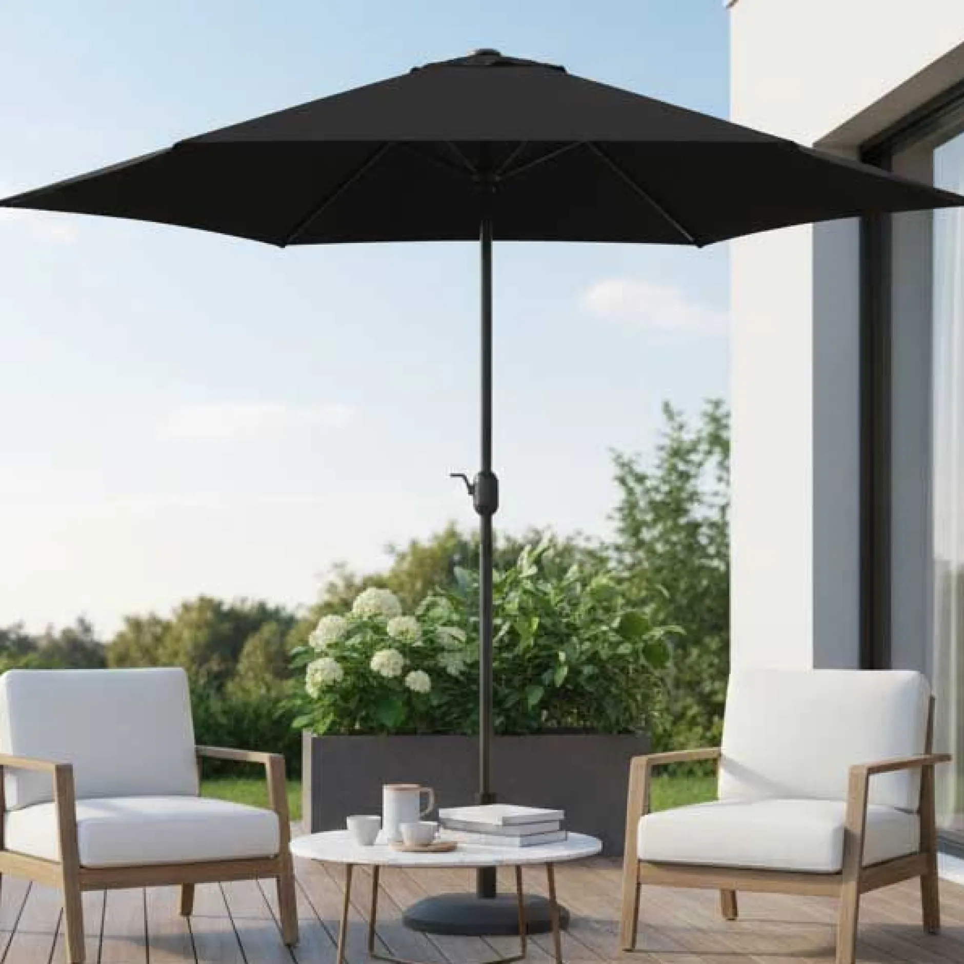 Sonnenschirm Norman Aluminium schwarz Ø350cm