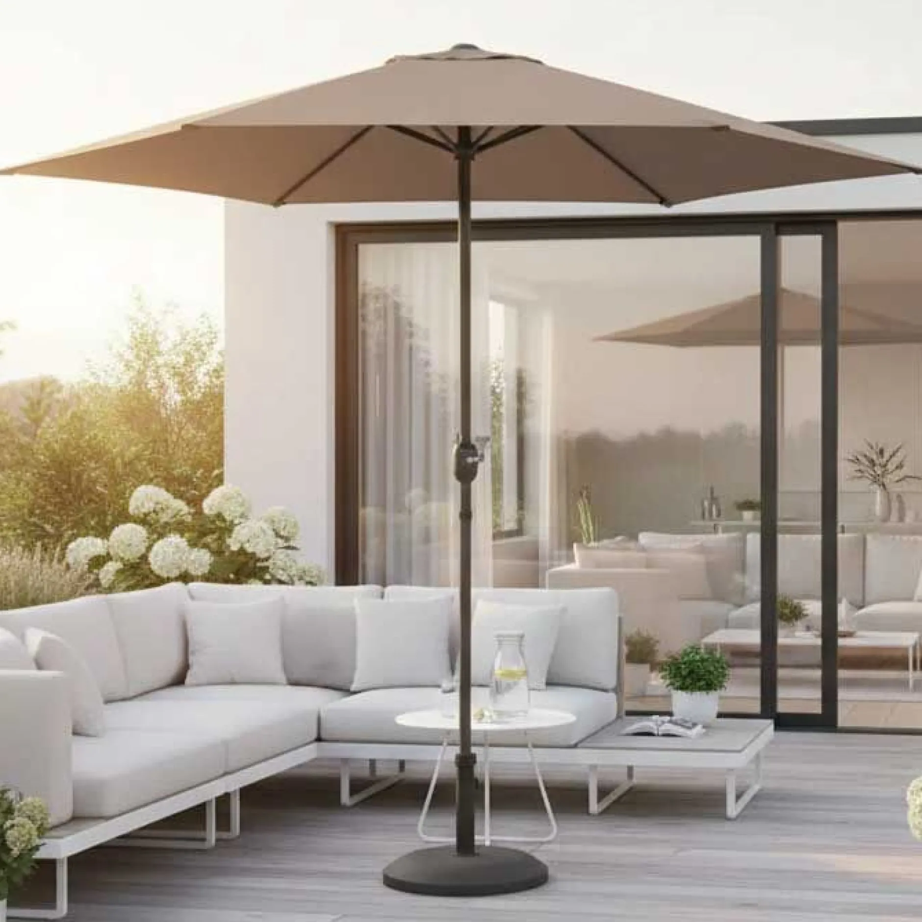 Sonnenschirm Norman Ø350cm Aluminium taupe