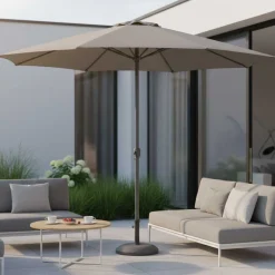 Sonnenschirm Norman 350 cm Aluminium Grau