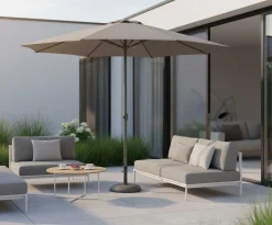 Sonnenschirm Norman 350 cm Aluminium Grau