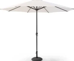 Sonnenschirm Norman Ø350 Weiß - Aluminium, Polyester
