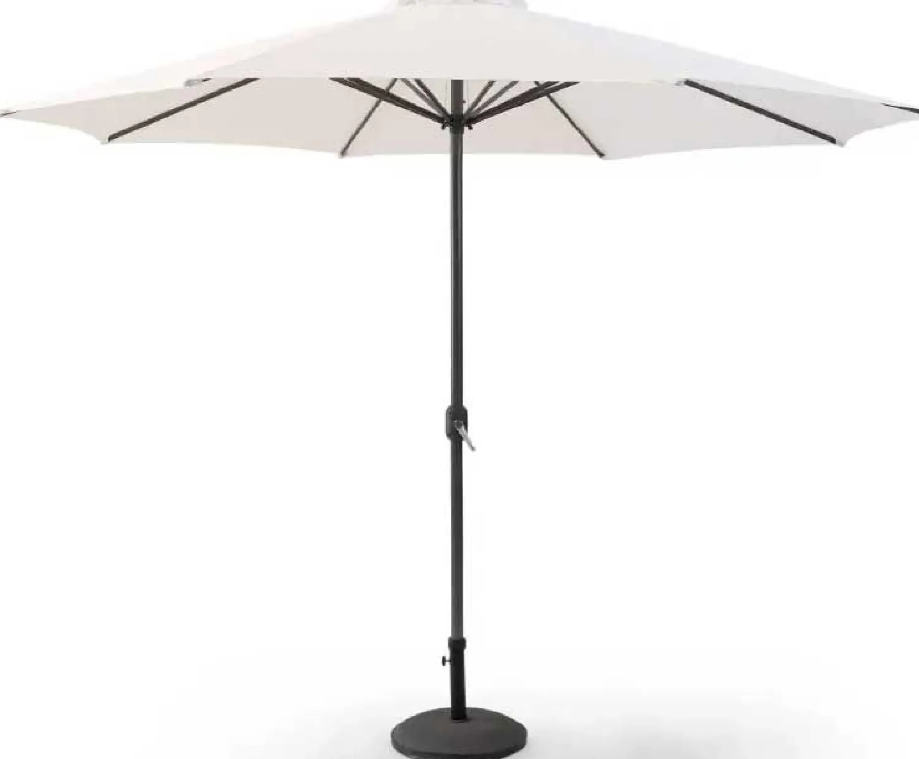 Sonnenschirm Norman Ø350 Weiß - Aluminium, Polyester