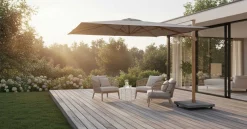 Sonnenschirm Portland 300x300 cm taupe Aluminium Olefin