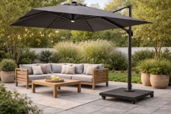 Sonnenschirmsockel Miami gescova - Granit - 60x60x12 cm - Dunkelgrau