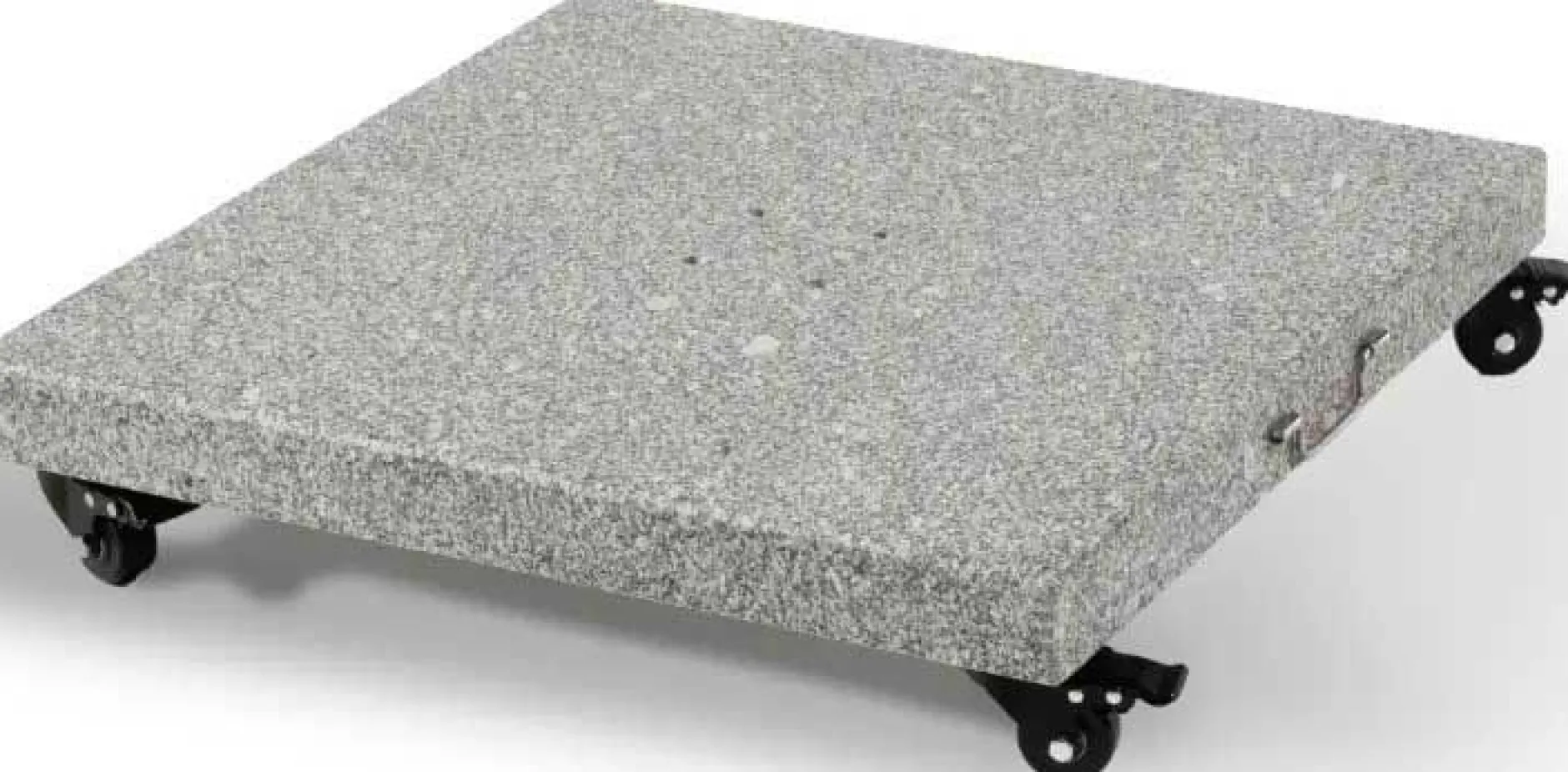 Sonnenschirmsockel Miami Gescova - Granit mit Rollen - 60x60x12 cm - Hellgrau