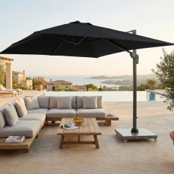 Sonnenschirm Tampa Gescova - Aluminiumgestell - 300 x 400 cm - Schwarz