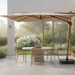 Sonnenschirm Tampa 300x400 cm Aluminium Beige