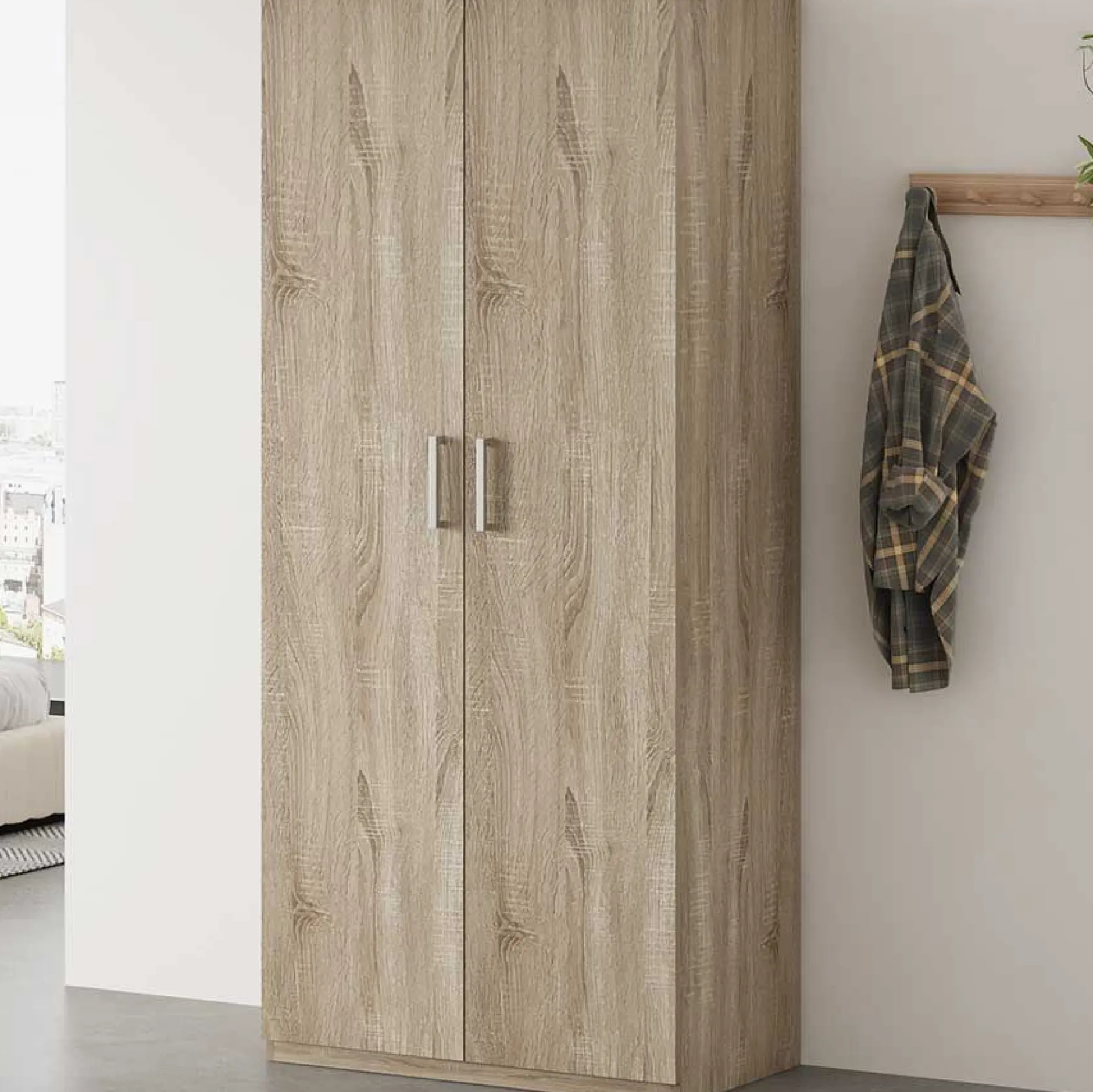 Sonoma Aufbewahrungsschrank Mike 80cm | 2 Türen | H180 x B80 x T42 cm