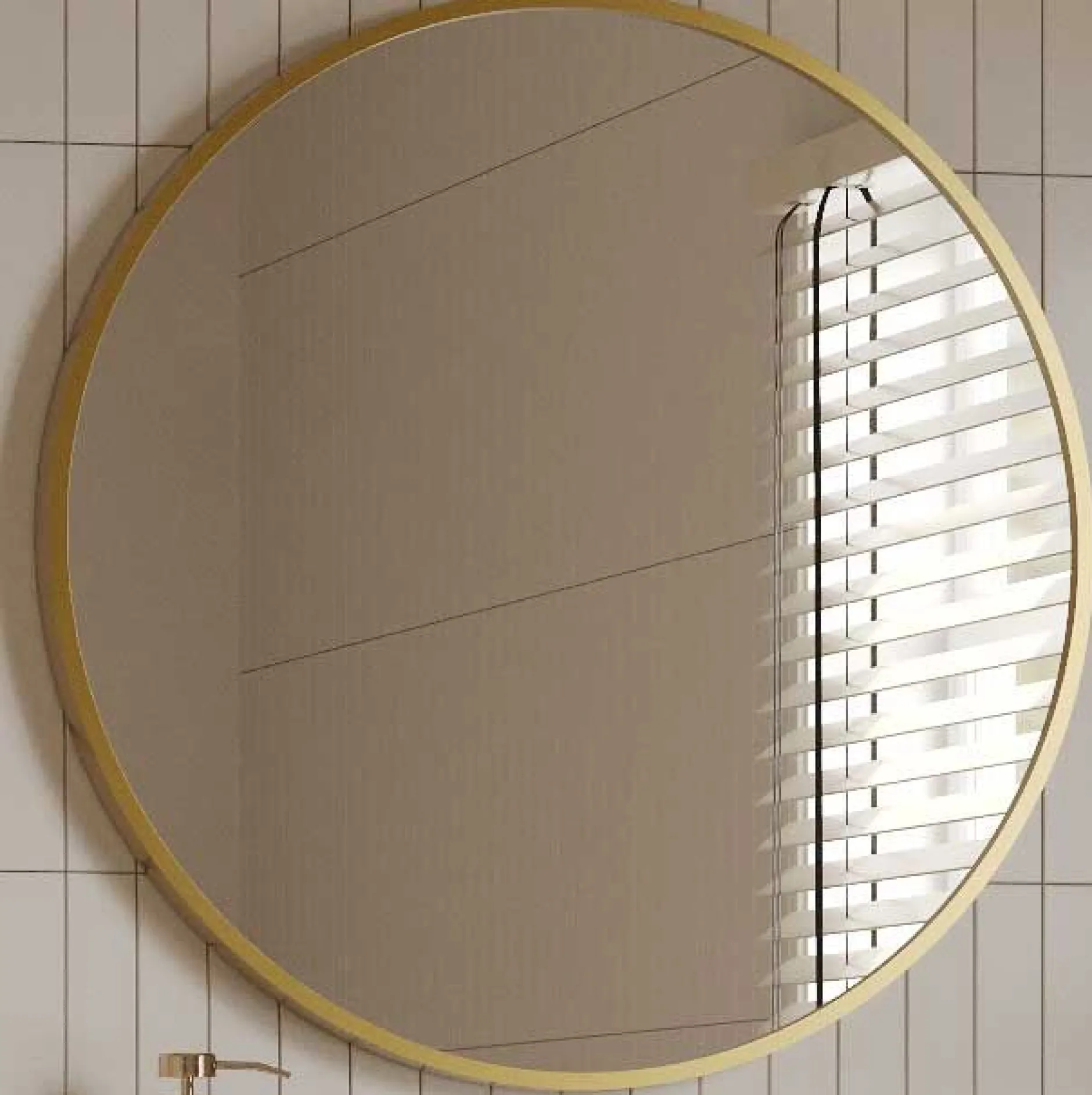 Spiegel Azul - Ø60cm - Eiche Dekor