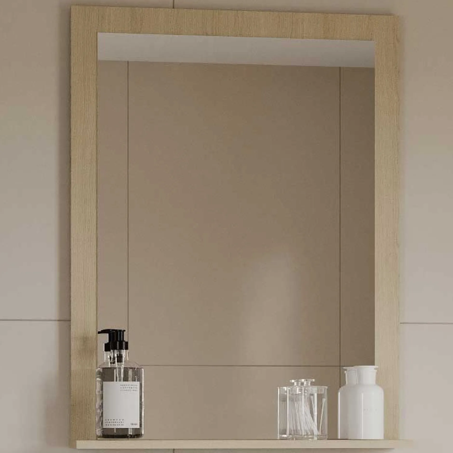 Spiegel Cougar - 64x12x83cm - mit Ablage - Eiche