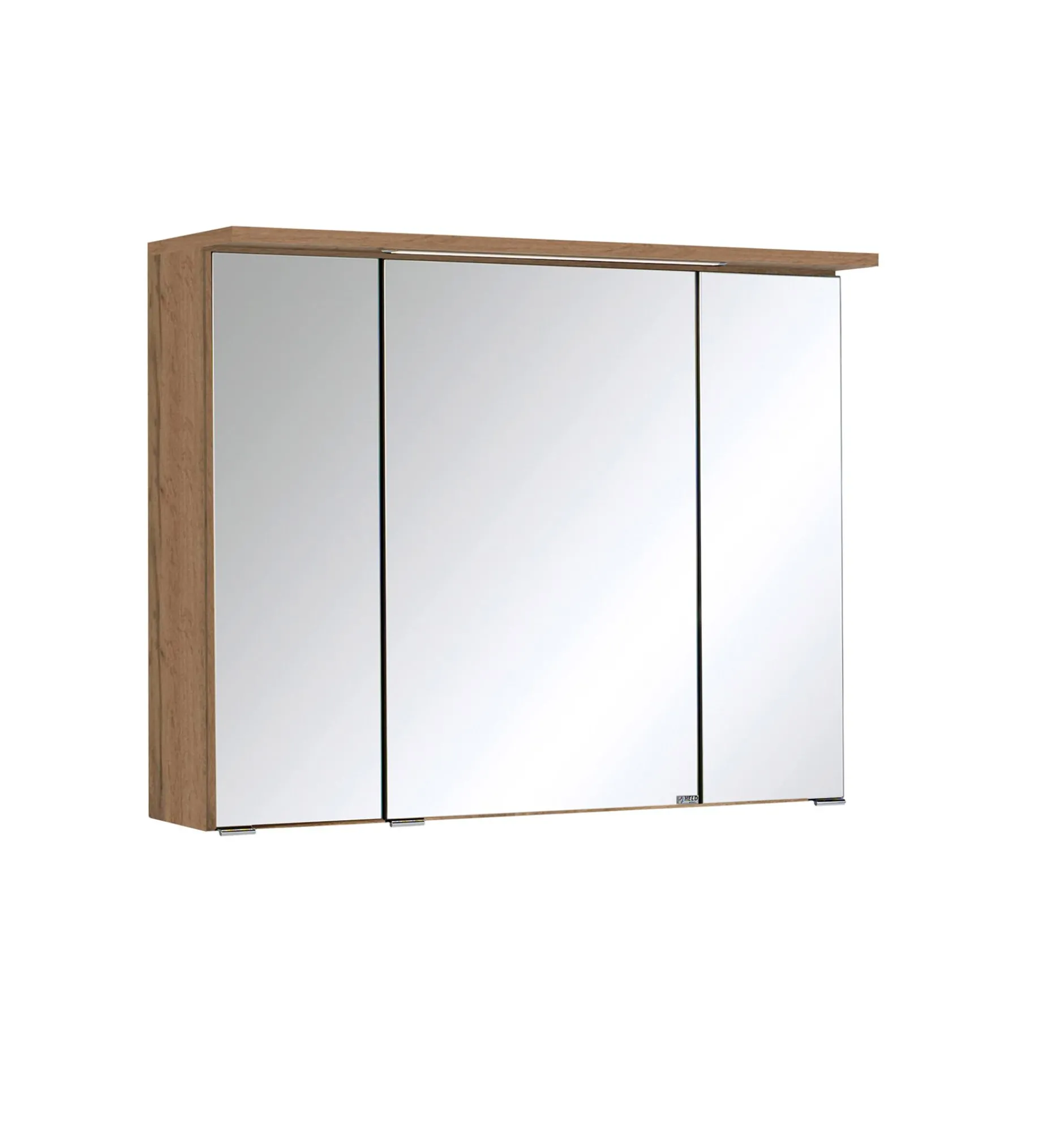 Spiegelschrank Bobbi 80cm Modell 1 3 Türen und led Licht - Eiche
