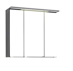 Spiegelschrank Bobbi 70cm modell 1 3 türen und led beleuchtung - graphit