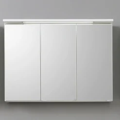 Spiegelschrank Bobbi 90cm Modell 1 3 Türen und LED-Beleuchtung - weiß